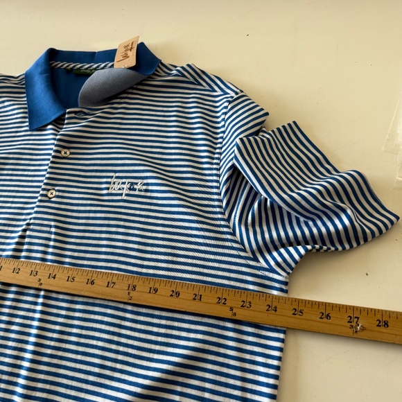 Bobby Jones x We-Ko-Pa Royal Blue Striped All Pima Cotton Golf Polo Mens XL NWT - Picture 6 of 8